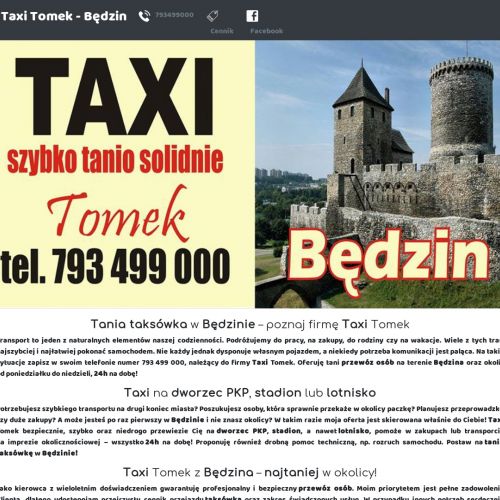 Taxi 24h dworzec Będzin