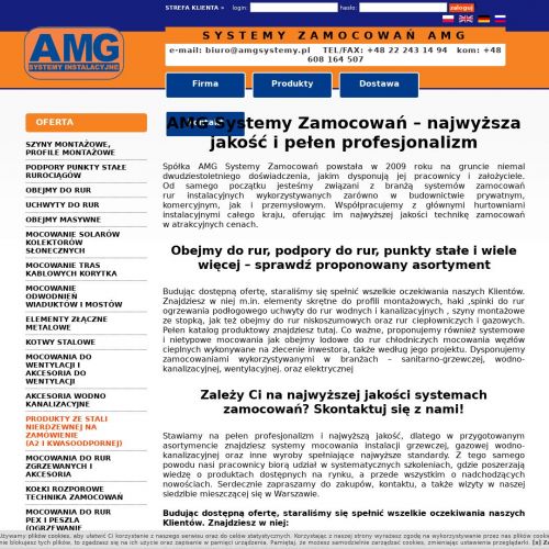 Szyny montażowe ze stopką