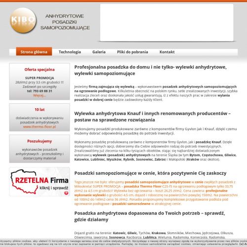 Jaworzno - wylewka anhydrytowa na ogrzewanie podłogowe