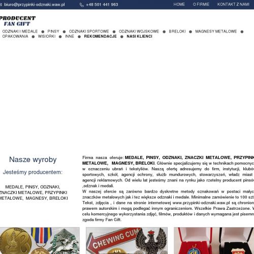 Pinsy na zamówienie