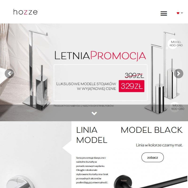 Półka prysznicowa narożna czarna