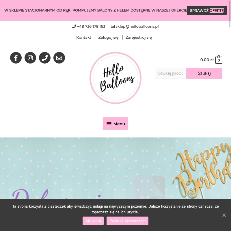 Hel do napełniania balonów w Poznaniu