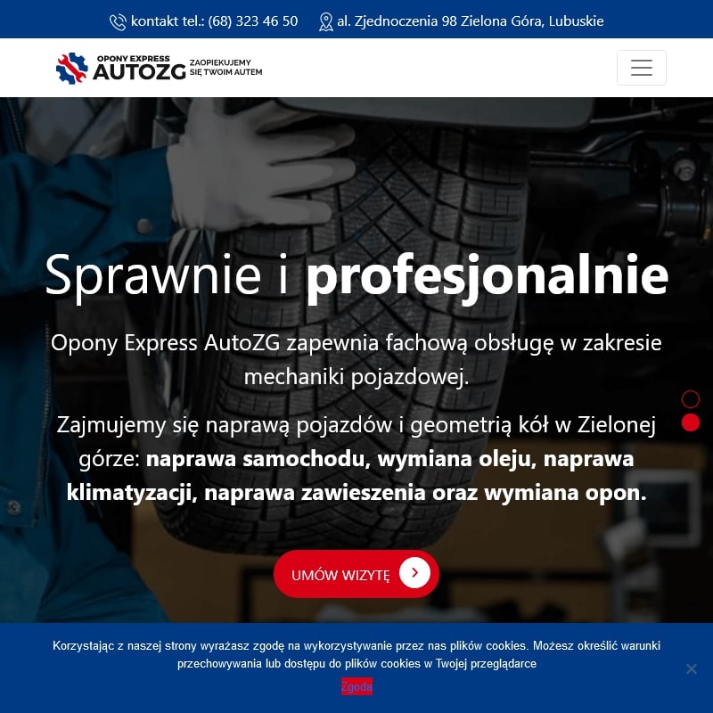 Ustawienie zbieżności Zielona Góra