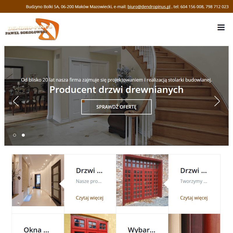 Drzwi drewniane wewnętrzne - Płock